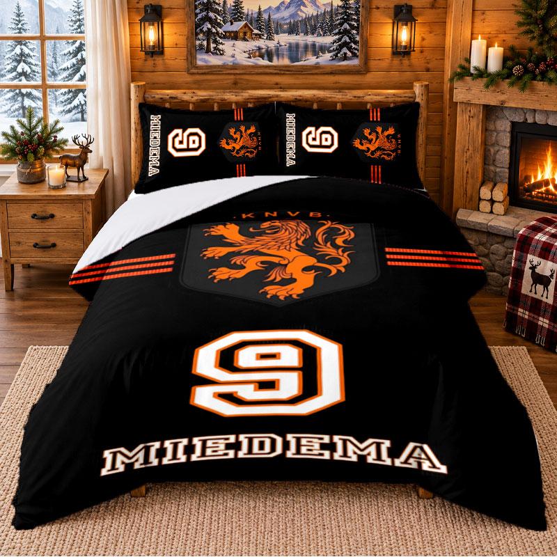 Netherlands National Team Pattern Bedding 3Pcs Set Bed Sheet And Pillowcases For Indoor Bedroom
