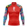 UPF50 Herren Langarm Rash Guard Schnelltrocknend Surferanzug UV-Schutz Schnorcheln Schwimmen