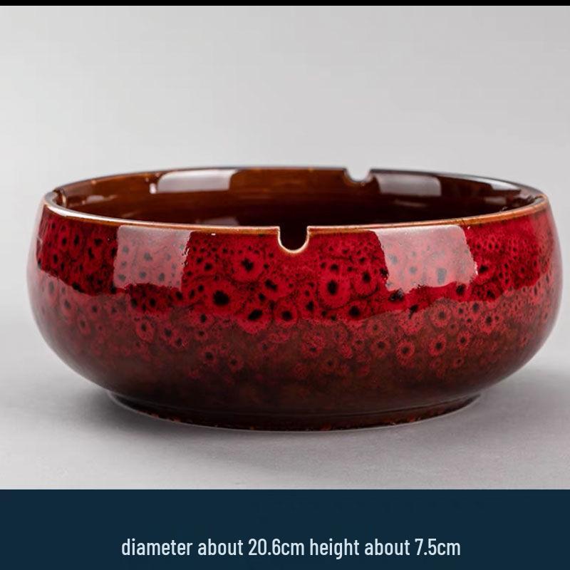 Large Vintage Ceramic Ashtray: Luxury Retro Decor for Home or Office