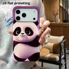 Phone Case: 2D Flat Design Suitable for iPhone 18, 17, 16, 15, 14, 13 Pro Film Protective Case, Couple Style, Waving Panda, Christmas and Halloween Gi
