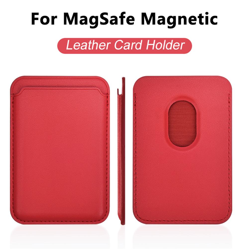 Universelle Kartenhalter-Tasche Für Alle Smartphones Für Magsafe Kabelloses Laden Magnetisches Telefon Leder-Geldbörse Kartenclip Zubehör