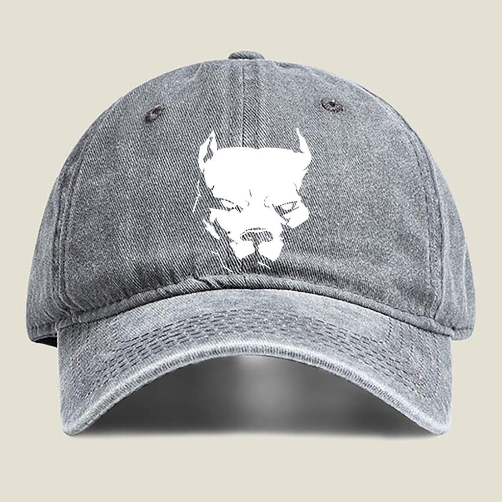 Devilish Face Silhouette Fashion Washed Baseball Cap Hat Outdoor Activities