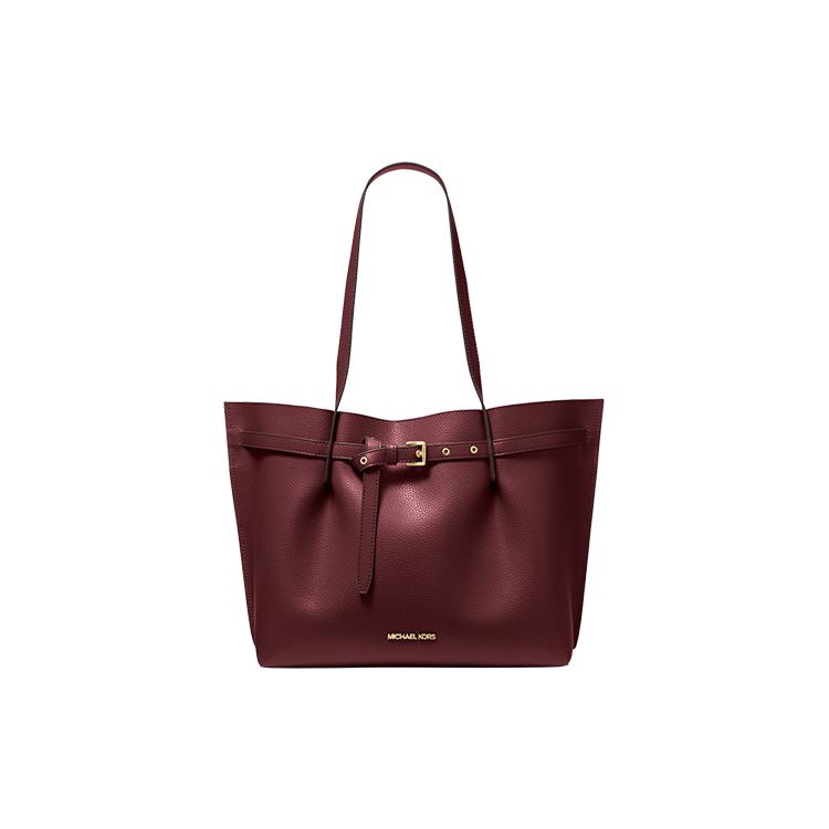 New MICHAEL KORS Emilia Cow Leather Shoulder Bag Large Women's Burgundy 35H0GU5T9T-580