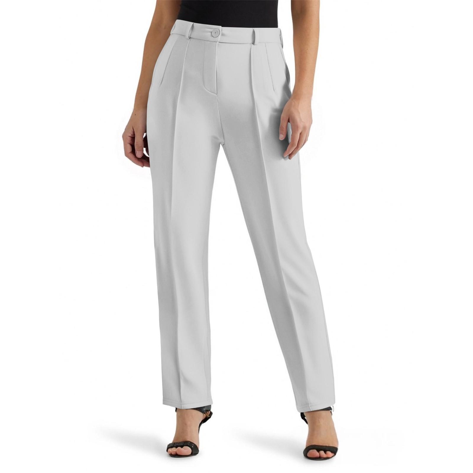 

Женские повседневные модные брюки со складками L белый