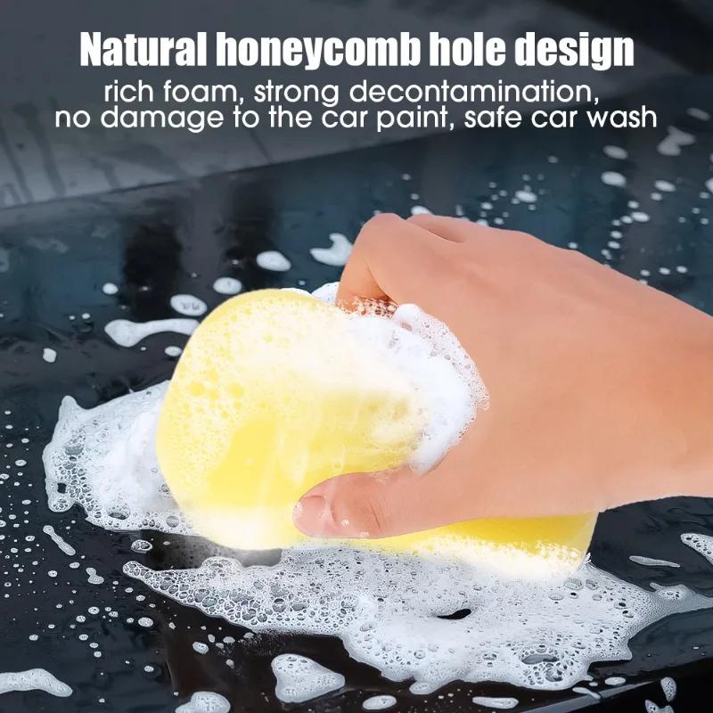 Car Wash Sponge Wipe 8-shaped Sponges Honeycomb Block Car Cleaning Waxing Tools High-density Absorbent Cleaning Sponges Block