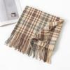 New sweet warm imitation cashmere scarf plaid student couple winter thickened warm scarf