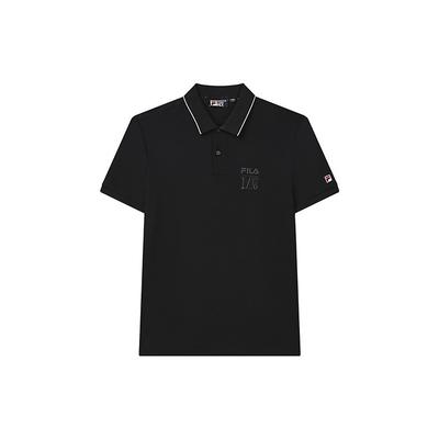 Polo Shirts Men's Jet Black Polo Collar Moderate Straight Fit F11M238105FBK