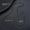 3pcs Set Punk Style Dark Stainless Steel Cross Necklace Bracelet Rings Set for Men Personality Hip Hop Rock Jewelry Set Gift