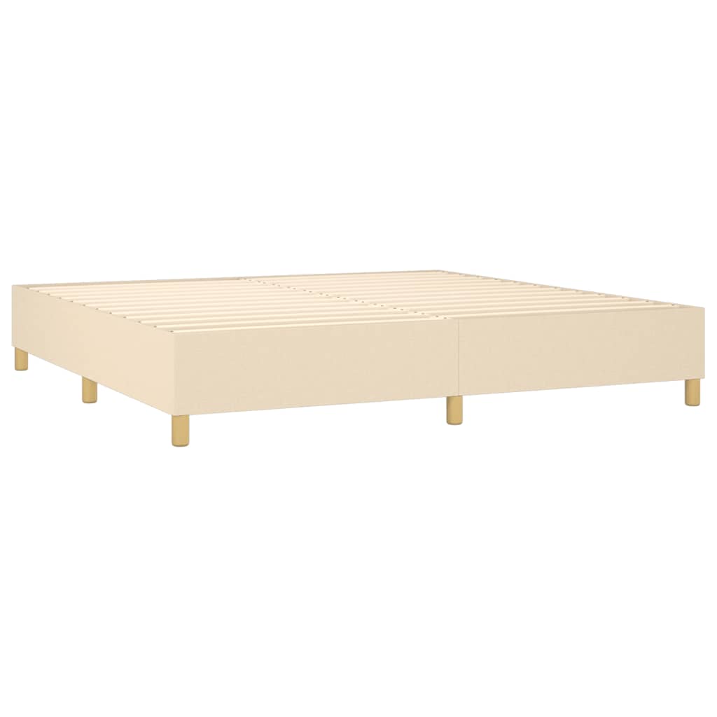 Vidaxl Bed Frame Without Mattress, Cream, 200X200 Cm, Upholstered