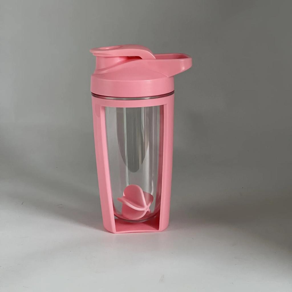 Shakerbecher 500ML Kunststoff Doppelschichtig Graduiert Langlebig Auslaufsicher Proteinshake Mischen für Fitness Sport Flasche Wasser