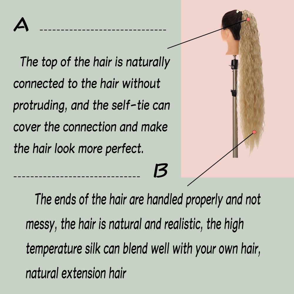 Wig Ponytail Tie Cornrows Ponytail Wig Piece Women High Temperature Silk Stretch Lace Inner Mesh Tie Ponytail