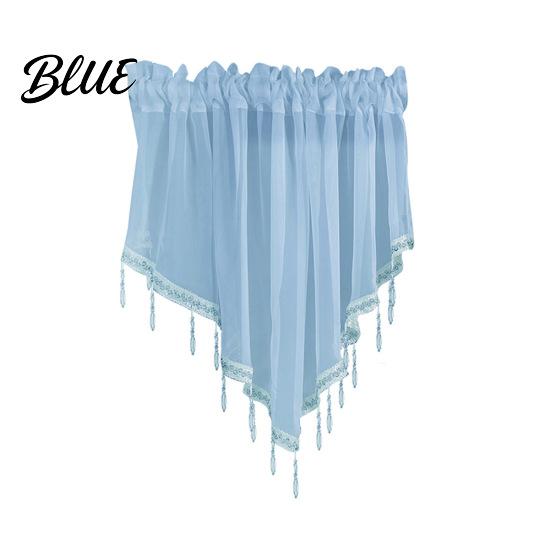 Solid Color Triangle Decor Window Valance Short Curtain Shape Kitchen Drape Home