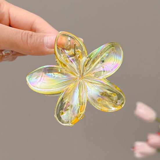 Damski klips do włosów Kolorowy kształt kwiatu Pazur do włosów z tyłu głowy Dekoracja włosów kucyk Narzędzie do stylizacji włosów