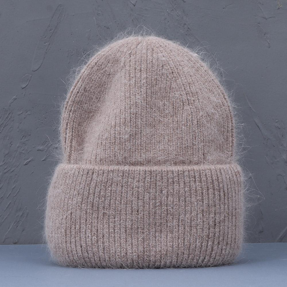 2023 new  Hot Selling Winter Hat Real Rabbit Fur Winter Hats For Women Fashion Warm Beanie Hats Solid Adult Cover Head Cap