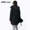 Jinyujie Women's Mid-Length Loose Fit Duck Down Jacket