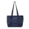 Women's Large Canvas Denim Tote - Lightweight and Versatile Shopping or Student Bag