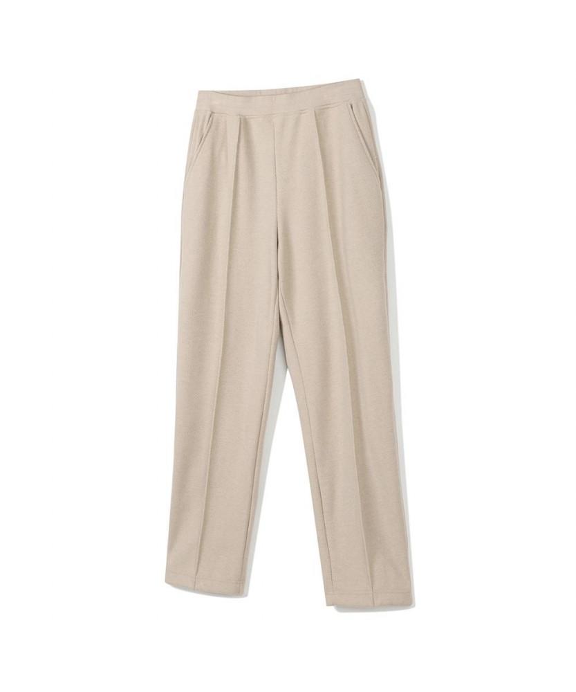 NOTIG Knit-Like Pants Beige_Oka3Ptlp110I1
