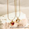 Elegante Retro Herbst/Winter Edelstahl Schlüsselbein Kette für Damen