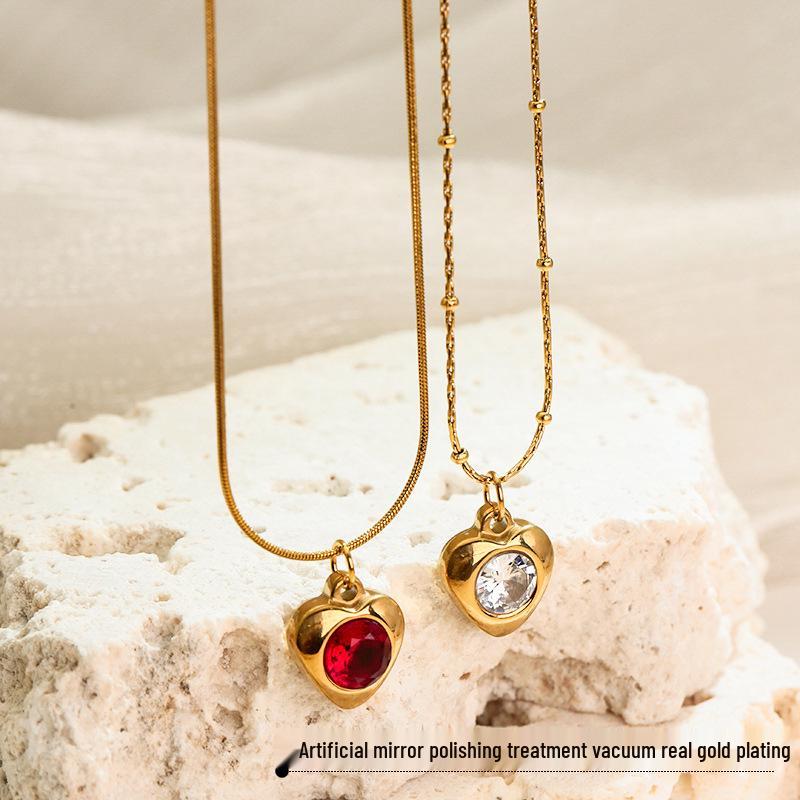 Elegante Retro Herbst/Winter Edelstahl Schlüsselbein Kette für Damen