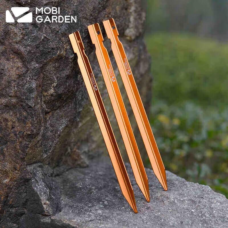 Mobi Garden Aluminum Alloy Double-Edged Camping Tent Peg