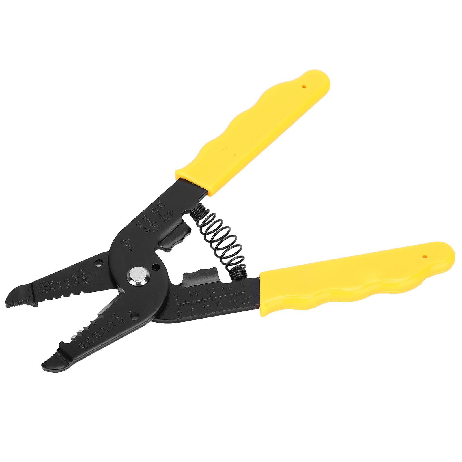 Wire Stripping Pliers MultiFunctional Household Electrician Terminal Crimper Pliers(Red )