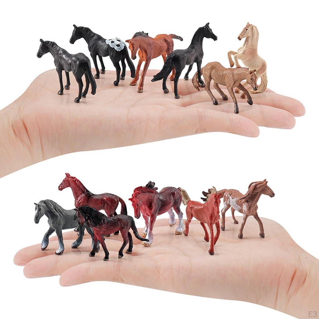 6 Pieces Horse Figure Models, Miniature Collection Party Favors Farm Animals Figures for