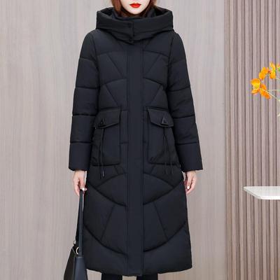 Warme lange Parkas für Frauen Mantel Mode dicke Damen Wintermäntel mit Kapuze