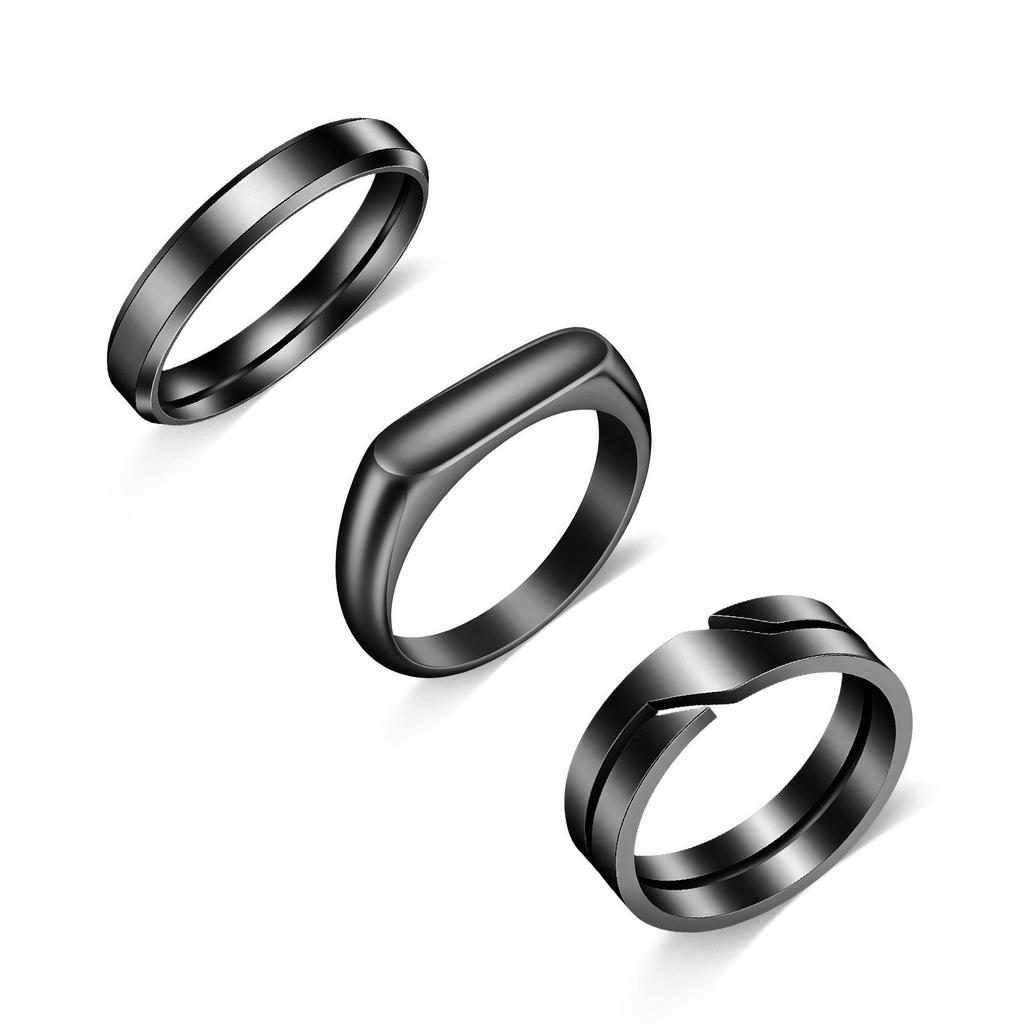 Cross New Women's 4MM Wide Plain Titanium Steel Ring in Cold Style Niche Jewelry
