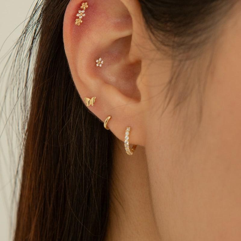 LUNNE 14k Blooming Flower Piercing (14k Gold) #LFPI11