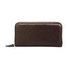 Gucci Old Flower Logo Embossed Long Zipper Leather Wallet Female