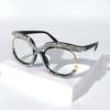 Fashion Cat Eye Reading Glasses with Rhinestone Embellishments - Suitable for Presbyopia From +1.0 To +4.0 Diopters