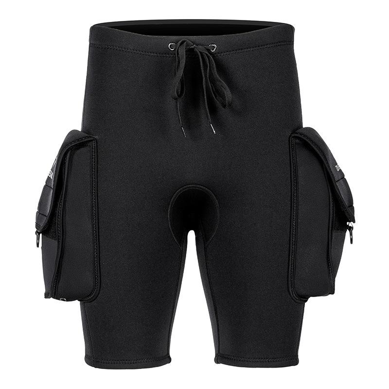 3mm Neoprene Wetsuits Shorts Thicker Pocket Trunks Diving Snorkeling Surfing Pants Swim Trunks Winter Swimming Protection Pants S