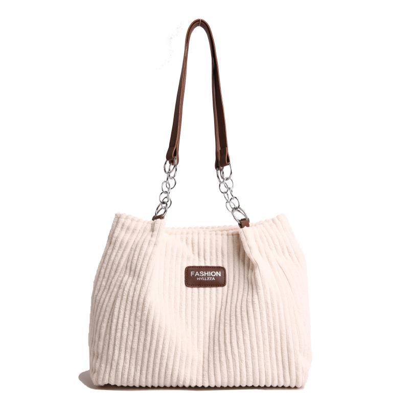 Elegant Handbag for Women | Chain Shoulder Strap,Daily Commuting Zip Closure, Solid Color Tote Bag