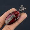 Red Flash Labradorite Pendant, 999 Copper Wire Wrapped Jewelry, Gemstone Jewelry Pendant, Handmade Wedding Gift Jewelry