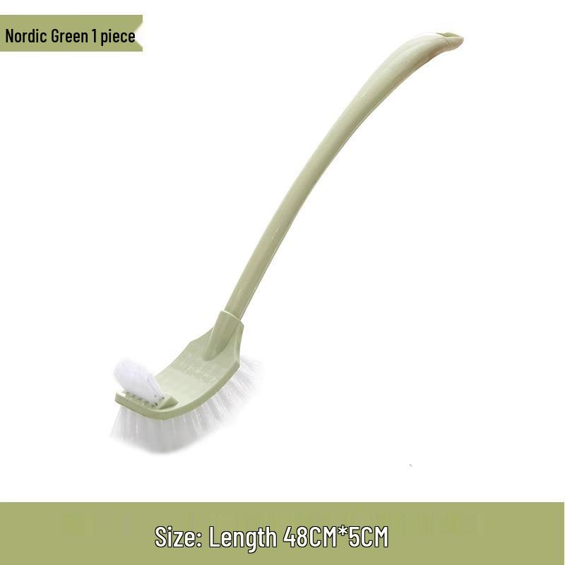 Wall-Mounted Long-Handle Soft Bristle Toilet Brush for Effective Cleaning