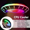 New RGB CPU Cooler RGB Cooling Fan Universal Quiet Cooler Heatsink Fan for LGA 115X/775 AMD FM2/FM1/AM3+/AM4/AM2/940/939/754