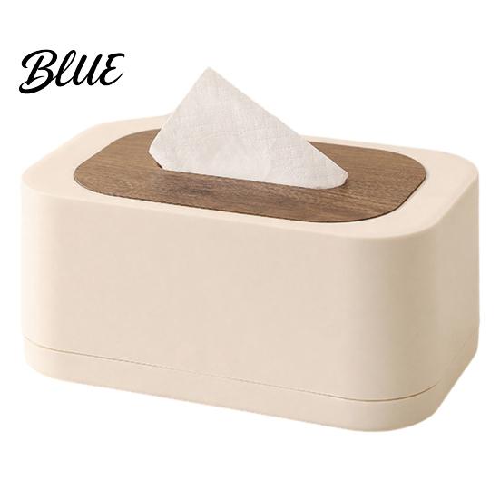 Plastic Tissue Box Cover Modern Holder  Spring Loaded Napkin Dispenser with Remote Foldable Paper Control Storage Tray for Coffee Table  Home