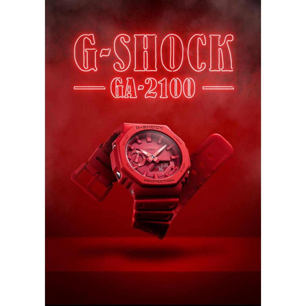 CaSio [CaSio] Watch G Shock [domeStic Genuine] Carbon Core Guard Ga 2100 4ajf Men S Red Standard Color Red