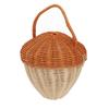 Rattan Storage Basket Mushroom Shape Decorative Woven Fruit Basket Wall Hanging Storage Basket with Lid Photo Prop Room