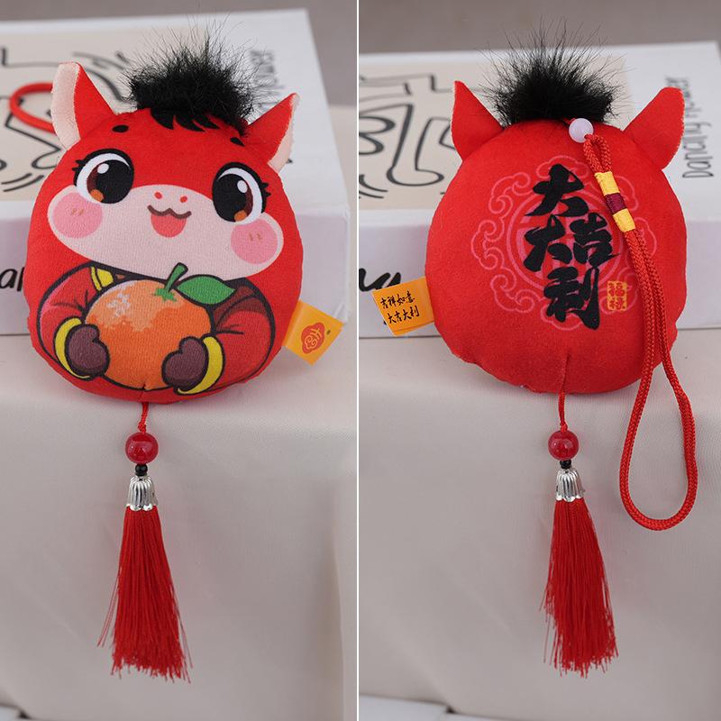 Horse Year Mascot Doll Pendant Chinese Zodiac Horse Tassel Pendant Backpack Hangings Decoration Gifts