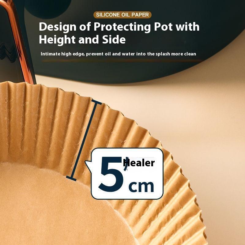 Baking Paper Air fryer special paper food-grade oil-absorbing paper pad baking barbecue food silicone paper round paper plate