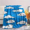1Pc Cartoon Print Flannel Blanket, High Quality Comfortable for All Seasons, Home Decor, Warmth and Comfort, Perfect for Christmas Birthday Gift