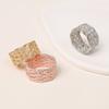Anillo para Bufanda de Moda Textura Tejida Hueca Deslizador para Bufanda Anillo Clip para Bufanda de Seda para Mujeres Pañuelos Bufandas Camisas