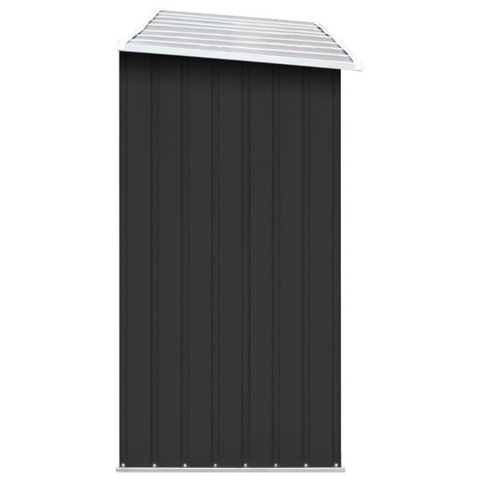 Wood Storage Shelter - vidaXL - Galvanized Steel - 330x84x152cm - Anthracite - Durable