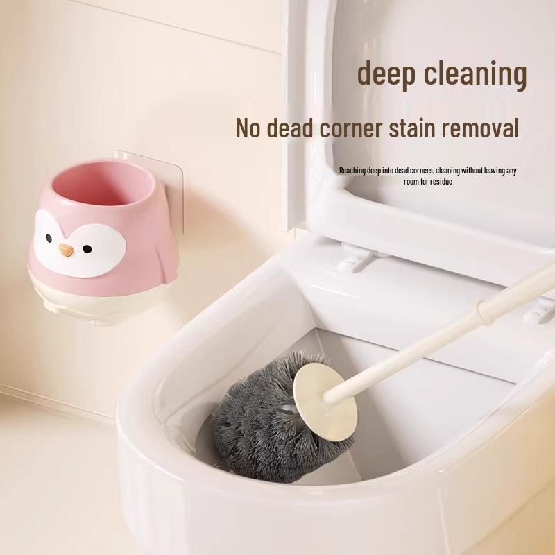New Arrival: Cartoon Long-Handle No Dead Angle Toilet Brush for Bathroom Cleaning