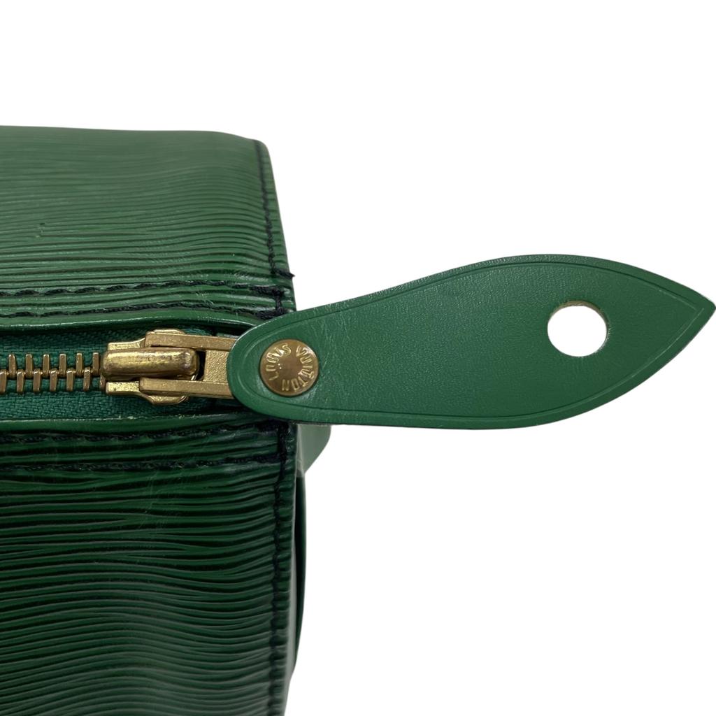 Używana torba Boston Louis Vuitton Epi Speedy 25 M43014 Skóra Epi Zielona Autentyczna 1214
