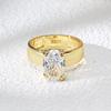 OEVAS 4.5CT 8X12MM Oval Moissanite Rings for Women S925 Silver Sparkling Wedding ring Party Fine Jewelry Gift