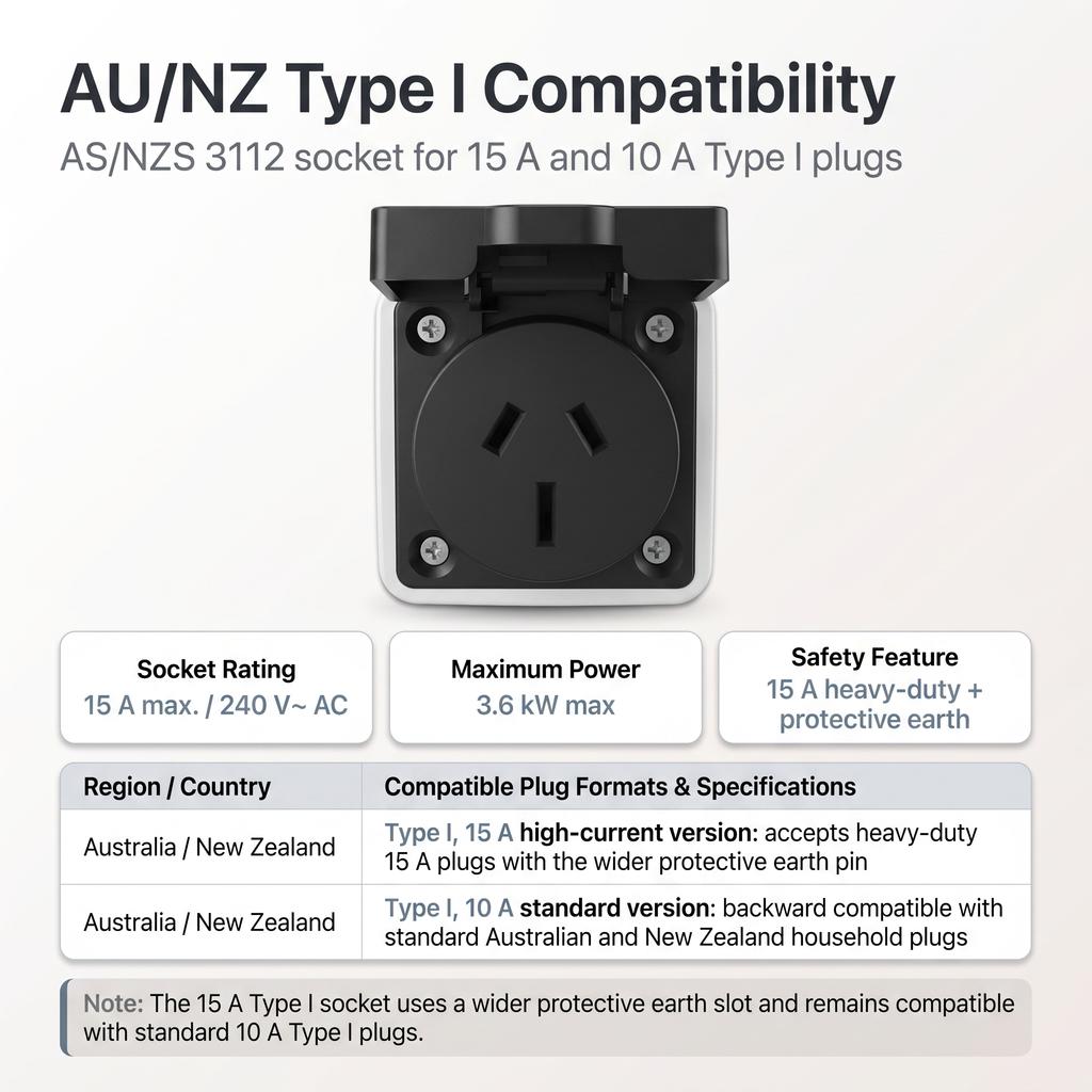 RamTouch Type 2 to Schuko Adapter for Charging Stations & Wallboxes (230V, 16A, 3.7kW) | Type 2 Male Plug to Schuko Mains Socket