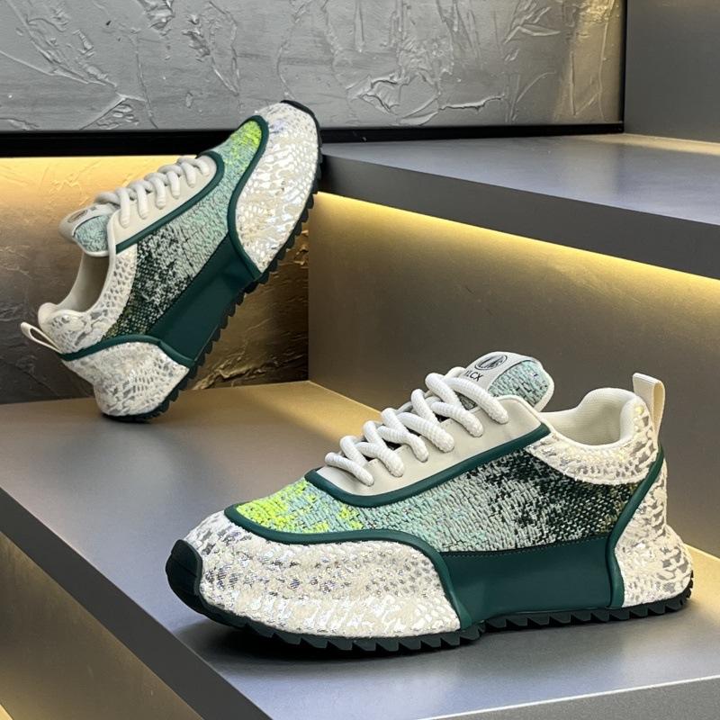 Autumn sports shoes breathable comfortable dad shoes xk 38 leather shoe size зелёный