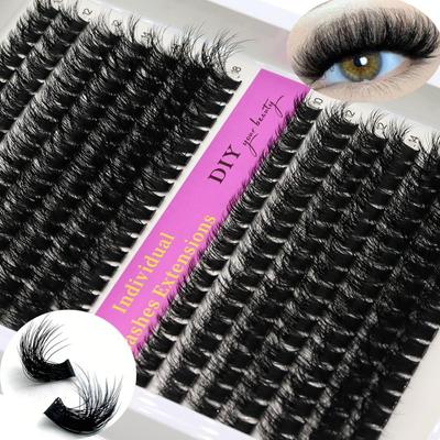 14 wärme-schmelzen flauschigen segmentiert falsche wimpern bündel 60/80D CC/D/DD curling büschel wimpern können verlängern die wimpern